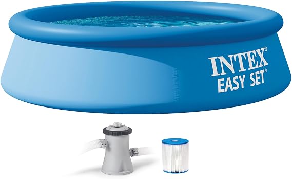 Intex Easy Set 8ft x 24in Inflatable Ring Above Ground Pool Set w/Pump