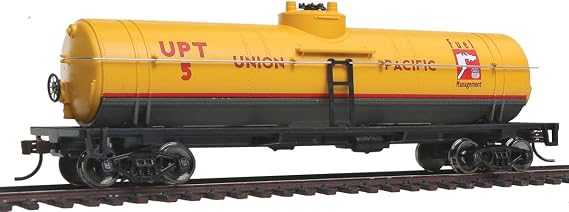 Walthers Trainline Tank Car-Ready to Run-Union Pacific (Armour Yellow, Gray, red) 931-1443 HO Scale Model Railroad - Freight Model