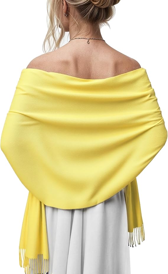 Women's Pashmina Shawl Wraps Large Cozy Scarf for Wedding Bridal Evening