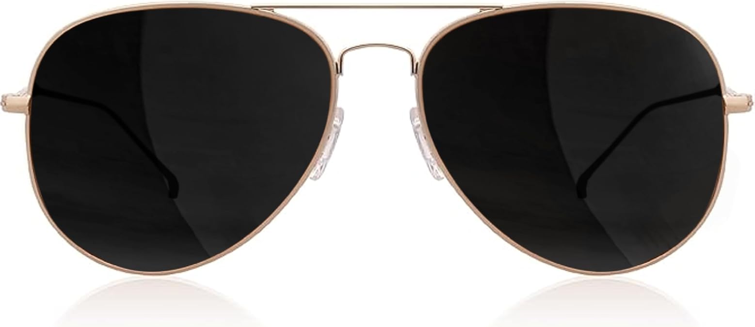 grinderPUNCH Polarized Aviator Sunglasses Men Women 70s Retro Costume UV400