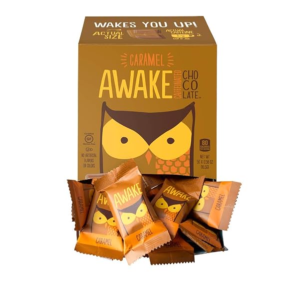 Awake Caffeinated Chocolate Energy Bites, Milk Chocolate, 50 Count