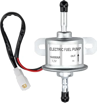 12V Electric Fuel Feed Pump 129612-52100 Replacement for Yanmar 4TNV88 3TNV88 4TNV84 Takeuchi TB230 Hitachi ZX30U-2 ZX35U-2 Replace 129322-77401