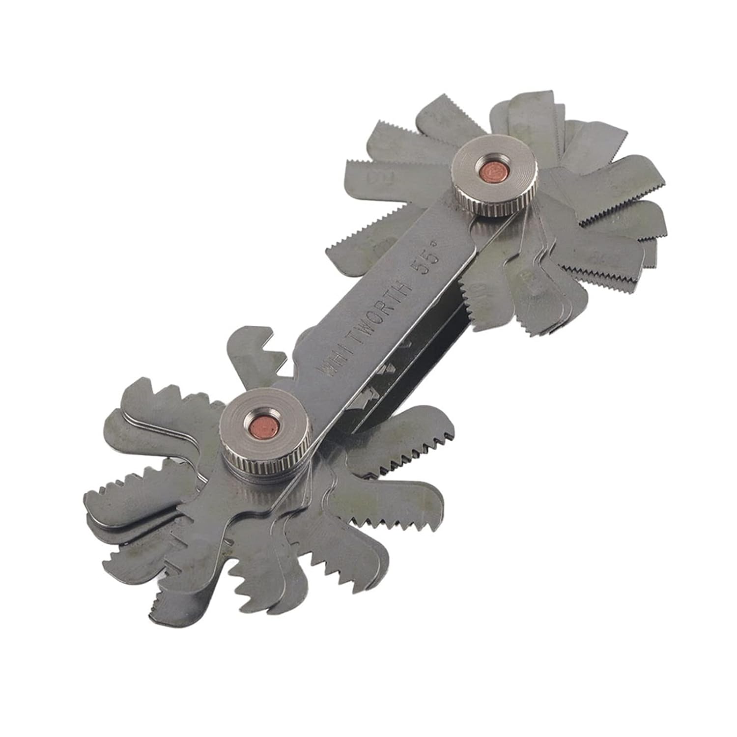 Thread Gauge Metric and Imperial, Thread Gauge 60°, Stainless Steel Screw Pitch Gauge, Thread Measuring Tool(Metric+Imperial(52pc))