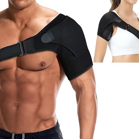 Shoulder Support Shoulder Brace for Men and Women, Rotator Cuff Support Brace and Arm Sling for Pain Relief, Shoulder Compression Sleeve for Shoulder Injuries and Tendonitis, Fits Left and Right
