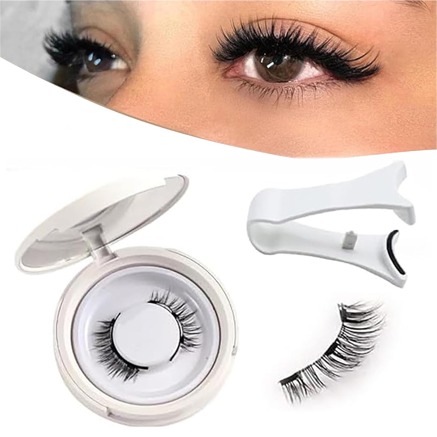 Lumilux Magnetic Eyelashes, Lumilux Lashes, Magnetic Eyelashes with Applicator Natural