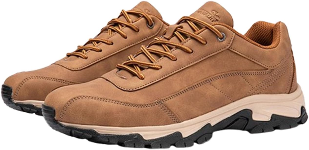 Bestofoot Mens Shoes, Bestofoot Shoes, Men's Leather Sneakers with Arch Support,Bestofoot Orthopedic Mens Sneakers (Khaki,40)