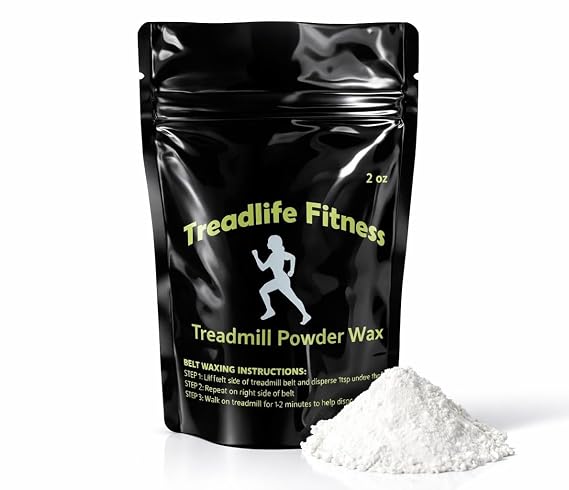 TreadLife Fitness Powder Wax - Dry Treadmill Belt Wax - 2oz - 3+ Applications