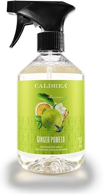 Caldrea Multi-surface Countertop Spray Cleaner, Made with Vegetable Protein Extract, Ginger Pomelo Scent, 16 oz
