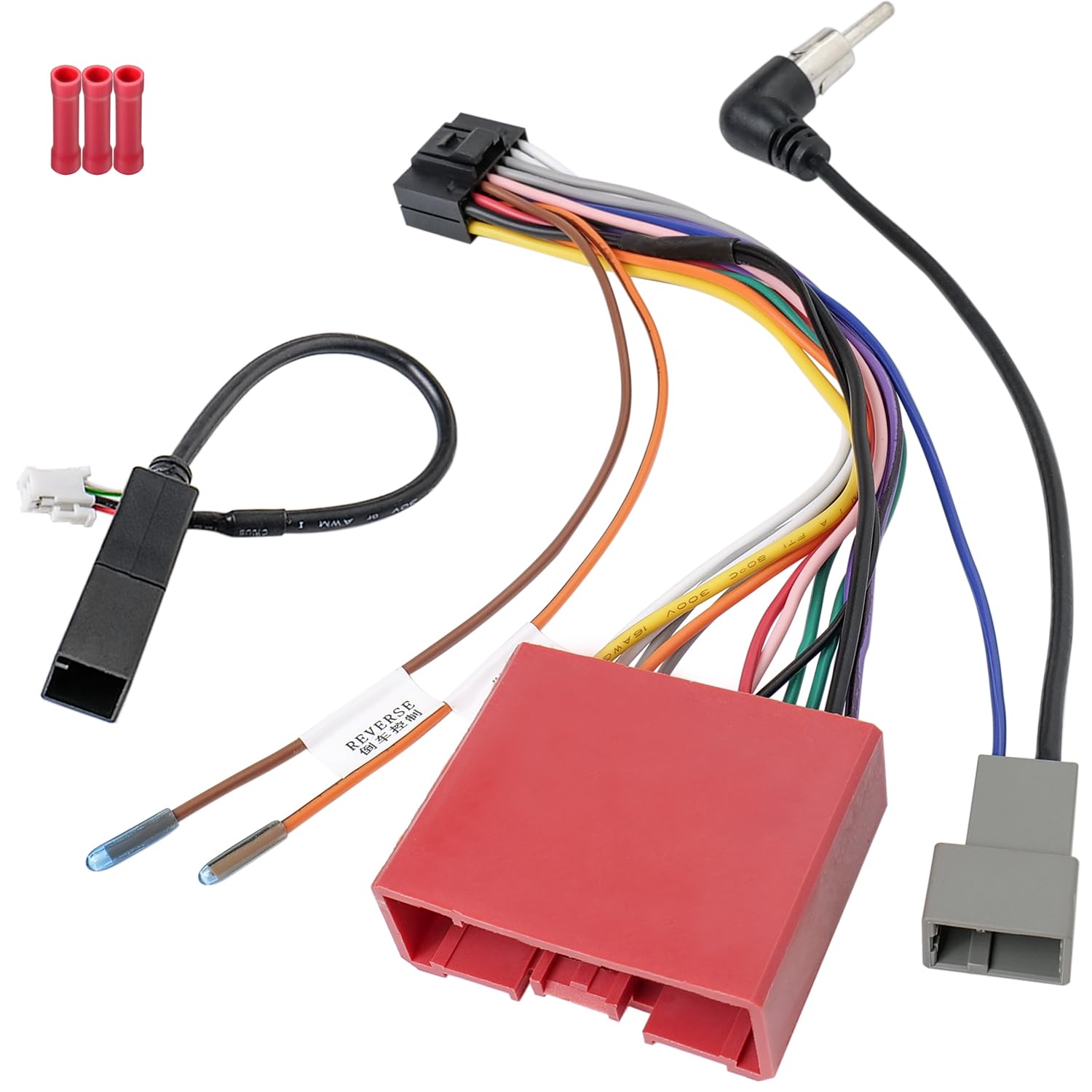 Android Radio Harness Kit 24Pin Car Stereo Wiring Harness Adapter Antenna Connector Compatible with Mazda 2 3 5 6 CX-5 CX-7 CX-9 MX-5 Miata MPV Tribute
