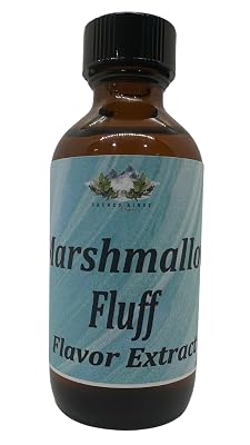 Marshmallow Organic Flavor Extract 2 oz for Baking, Ice Cream, Lip Balm, Coffee Drinks, Tea, Water, Sugar Free, Food Grade, Natural Flavoring