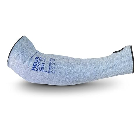 HexArmor Helix 2041 A7 Cut Resistant 18" Arm Sleeve with Thumb Hole, Lightweight 13-Gauge Knit, Breathable Protection | Large