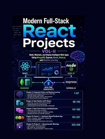 Modern Full-Stack React Projects VOL-II: : Build, Maintain, and Deploy Intelligent Web Apps Using MongoDB, Express, React, Node.js, and Machine Learning
