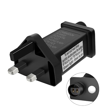 Dalugo 31V Transformer for Christmas Lights, LED Transformer Plug with Memory Function, 6h Timer, 8 Modes, Replacement Adapter for Christmas Tree Light, Icicle Fairy Lights
