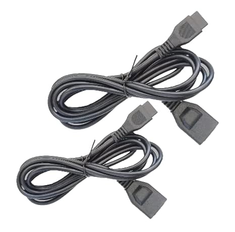 Retro Game Console Controller Extension Cable Compatible for Retro Game Systems, Sega Genesis, 6 Feet 1.8m (Two Cables)