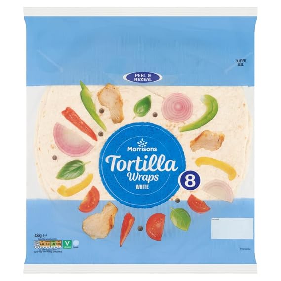 Morrisons 8 Tortilla Wraps White 488g