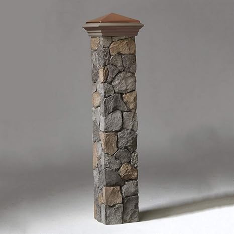 Deckorators 42" Gray Fieldstone Post Cover