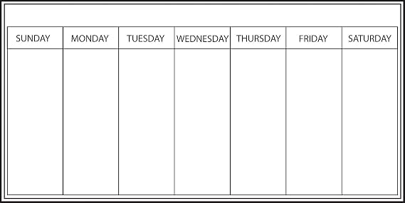 WallPops WPE98895 Whiteboard Weekly Calendar, White & Off-White