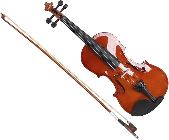 4/4 Acoustic Violin, Durable Basswood and Steel Wire Strings Violin for Student Starters Beginners