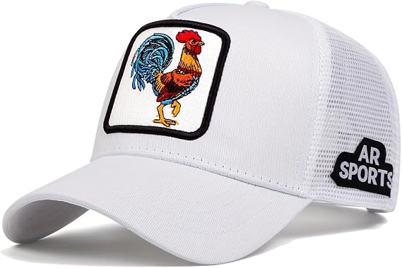 Rooster Baseball Cap Embroidery Adjustable Hat Cool Vent Quick Dry Mesh Baseball Cap Adjustable Caps for Men Women