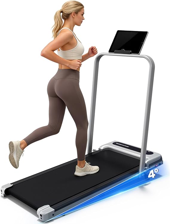 Walking Pad Treadmill for Home, Incline Walking Pad with Handle Bar