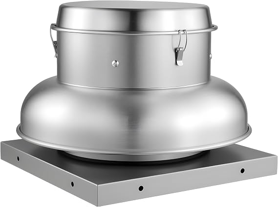 VEVOR Roof Exhaust Fan, 900CFM & 1500CFM Adjustable Speed Control Attic Vent Fan with High-Power Motor, 21inch Fan Base Heavy-Duty Aluminum Alloy, Compact for Garage,Kitchen,Bathroom,Silver
