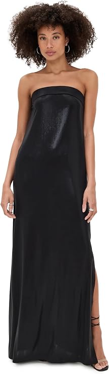 Norma Kamali Women's Strapless Tailored Side Slit Gown