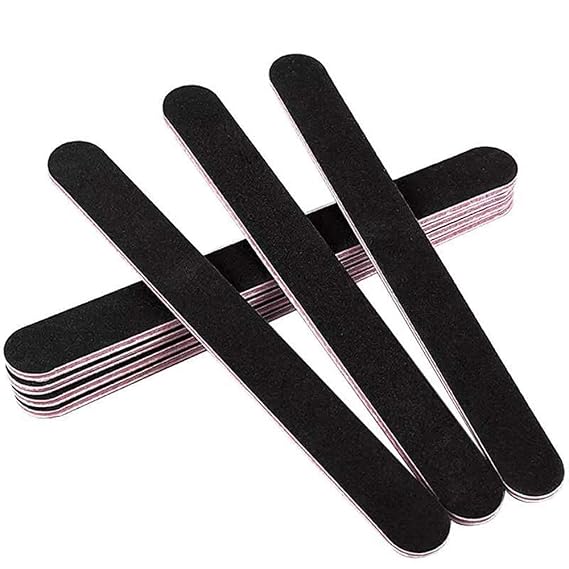 10PCS Professional Nail File Set, Nail Files & Buffers, Double Sided Emery Board (100/180 Grit) - Nail Buffering Files for Home and Salon Use, Professional Nail Files for Acrylic False Nails