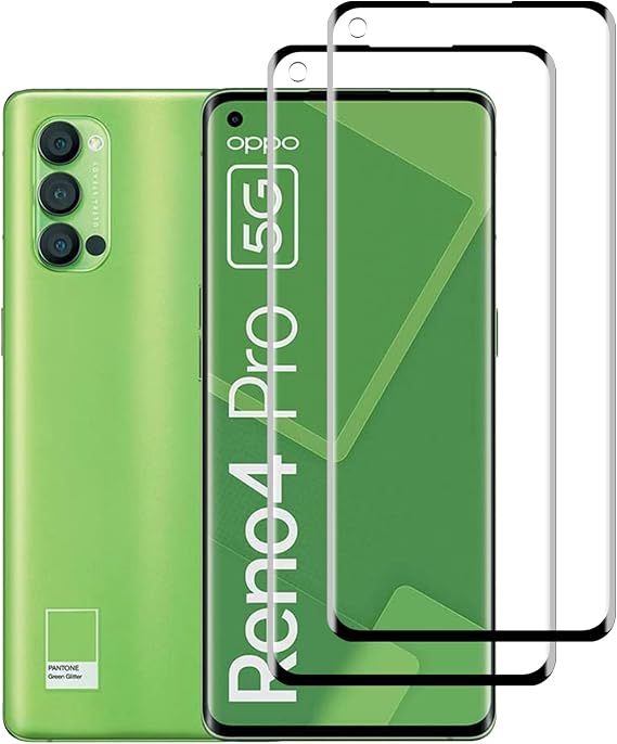 [Pack of 2 Tempered Glass Screen Protector for OPPO Reno4 Pro 5G/Find X3 Neo 5G, 3D Full Coverage [9H Hardness] [Anti-Scratch] [No-Bubble] Screen Protector for OPPO Reno4 Pro 5G/Find X3 Neo