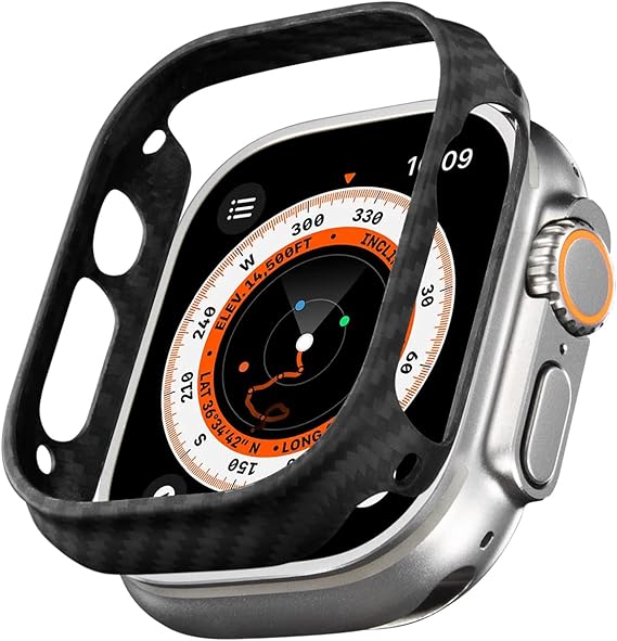PITAKA Slim Apple Watch Ultra 3 Case, Minimalist, Aramid, Black