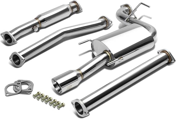 J2 Engineering J2-CBE-OS-058 Cat Back Exhaust System [Compatible with 93-97 Toyota Corolla Catback Exhaust w/Muffler Tip]
