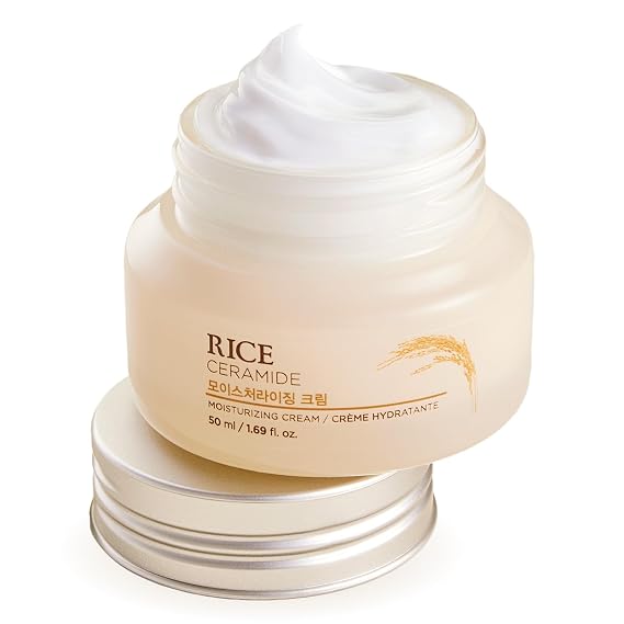 THE FACE SHOP Rice Ceramide Moisturizing Cream, Lightweight, 1.69 fl. oz.