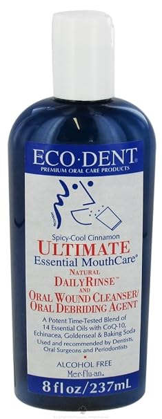 Eco-Dent Ultimate Daily Mouth Rinse Cool Cinnamon - 8 Oz, Pack of 3
