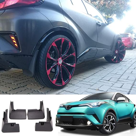 ITrims Exterior Mud Flaps Splash Guard Fender for Toyota C-HR 2016 2017 2018 2019 2020 2021 Car Accessories ABS Black 4PCS