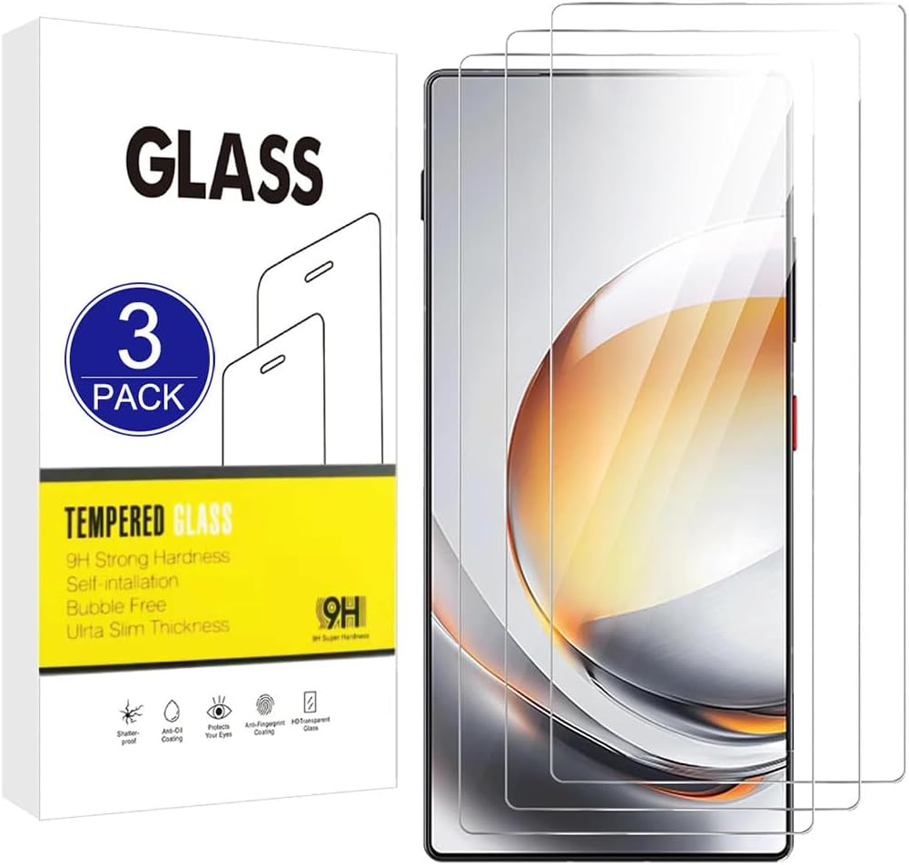 Screen Protector Compatible with Nubia Z80 Ultra,3 Pack [9H Hardness, High Sensitivity, Shatterproof] 2.5D High Definition Tempered Glass Film for Nubia Z80 Ultra