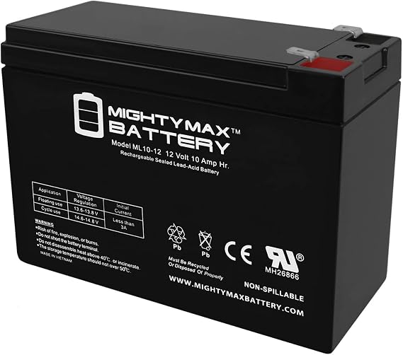Mighty Max Battery 12V 10AH SLA Battery Replacement for B&B EB12-12