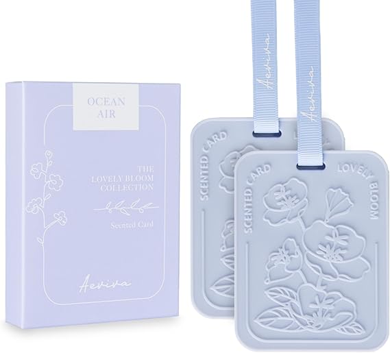 Car Air Freshener, Ocean Air Scented Sachets for Closet and Drawer, Long-Lasting Home Fragrance Sachets, Car Mirror Hanging Air Freshener & Accessories