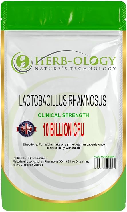 Herb-Ology Lactobacillus Rhamnosus, 120 Capsules, 10 Billion CFU