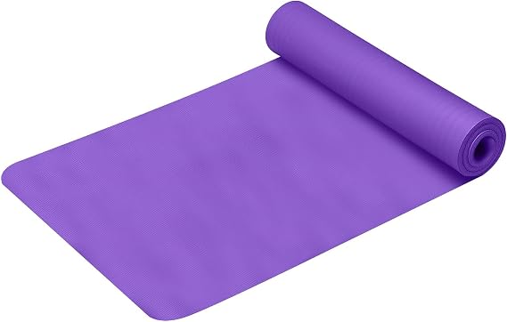 Yoga Mat 1/5 Inch Thick Anti-Tear Non Slip High Density Exercise Yoga Mat with Carrying Strap Hot Yoga Mat for Pilates, Stretching, Floor, Gym, Home Yoga, Workouts, Fitness