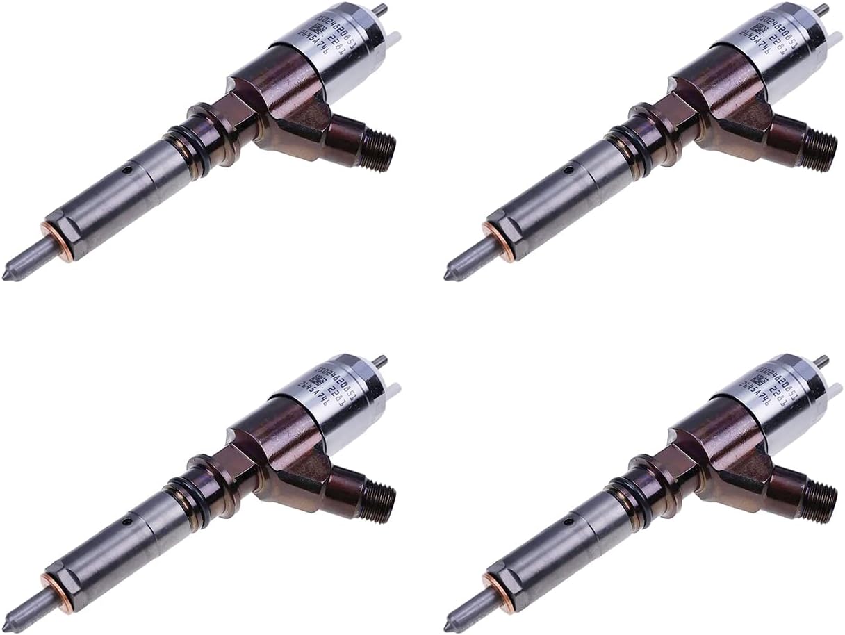 ZTUOAUMA 4X Fuel Injectors 320-0677 2645A746 321-3600 10R-7971 Compatible with Perkins C6.6 C4.4 Engine Caterpillar 420 430 450 Loaders