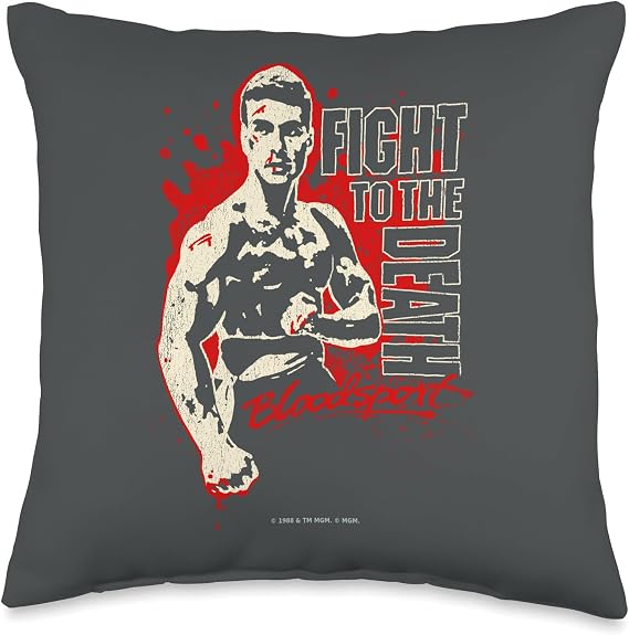 Bloodsport Death Throw Pillow, 16x16, Multicolor