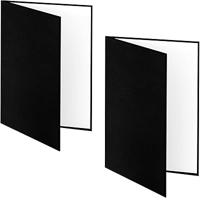 2PCS 3 in 1 12x8 Photography Light Reflector Cardboard, A4 Paper Folding Light Diffuser Board for Studio, Still Life, Product Shooting - Black, Silver, White