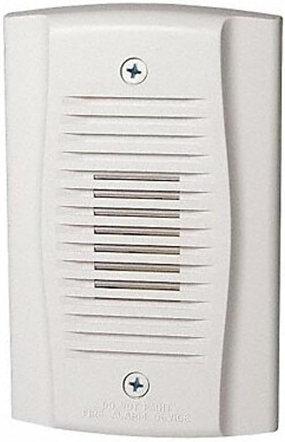 System Sensor MHW SpectrAlert Mini Horn, Wall Mount, 12/24V, White