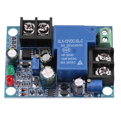 Oumefar 30A Low Voltage Disconnect Module Battery Control Module Automatic Switch On Under-Voltage Control Module(48V)