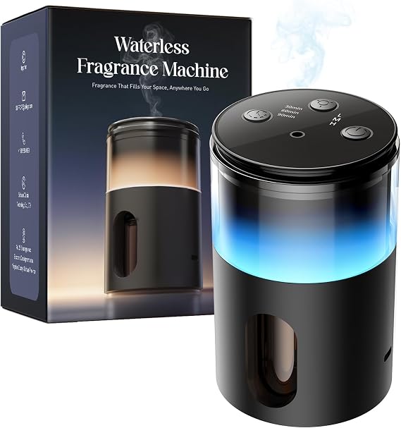 Waterless Essential Oil Diffuser: 9-Color LED for Home