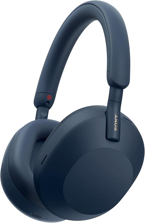 Sony WH-1000XM5 kablosuz gürültü önleyici kulaklık cihazı, Mavi (ulusal versiyon)