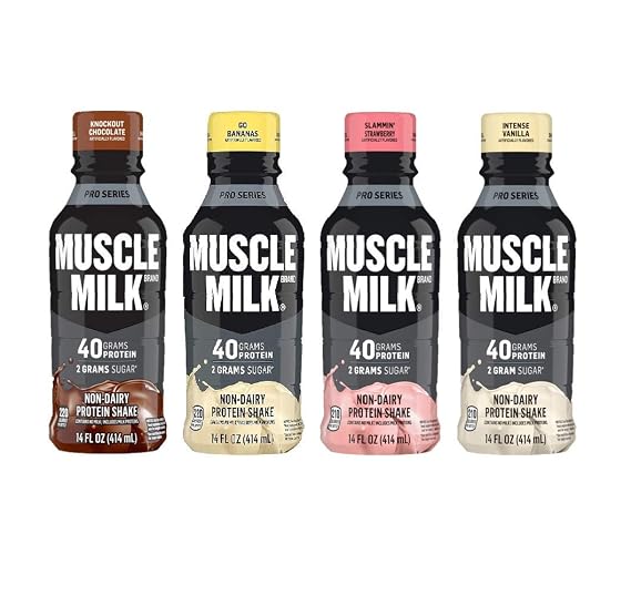 Muscle Milk Pro Series Protein Shake, 4 Flavor Variety, 40g Protein, 14 Fl Oz