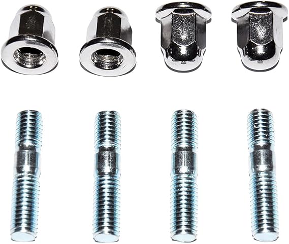4 PCS Cylinder Head Exhaust Studs Bolt Nut For Honda Suzuki Yamaha 8mm 35mm