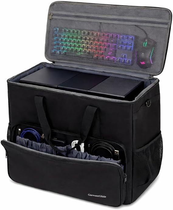PC Travel Case for ATX/M-ATX Computer Tower, Portable Desktop Carrying Case