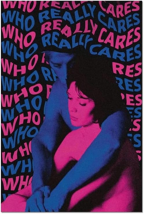 LaBdip Tv Girl Poster Who Really Cares Posters Album Cover Canvas Poster Wall Art Decor Print Picture Paintings for Living Room Bedroom Decoration Unframed 16x24inch