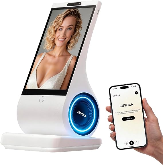 umissfun Emotional AI Companion Device,AI Chat Companion, AI Desktop Robot Companion,Voice Understanding,Personality Design,Tech&Gadget Gift,Geek,Desktop Setup,True Empathy AI-Grows with You (White)